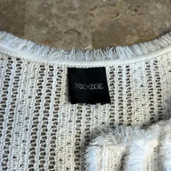 NIC & Zoe playful Jacket XXL,fray,fringes,white Boxy,cotton,cottagecore EC - Picture 10 of 14